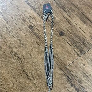 Rebel Rainbow Silver and Black Chain Necklace